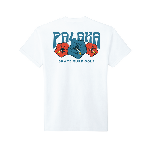 HIBISCUS TEE - WHITE